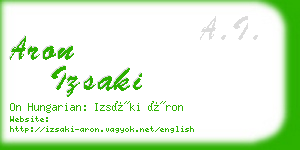 aron izsaki business card